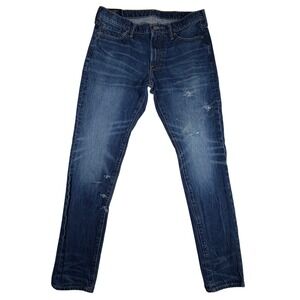 Abercrombie & Fitch Felix Super Skinny Blue Distressed Stretch Jeans 34x34 Mens